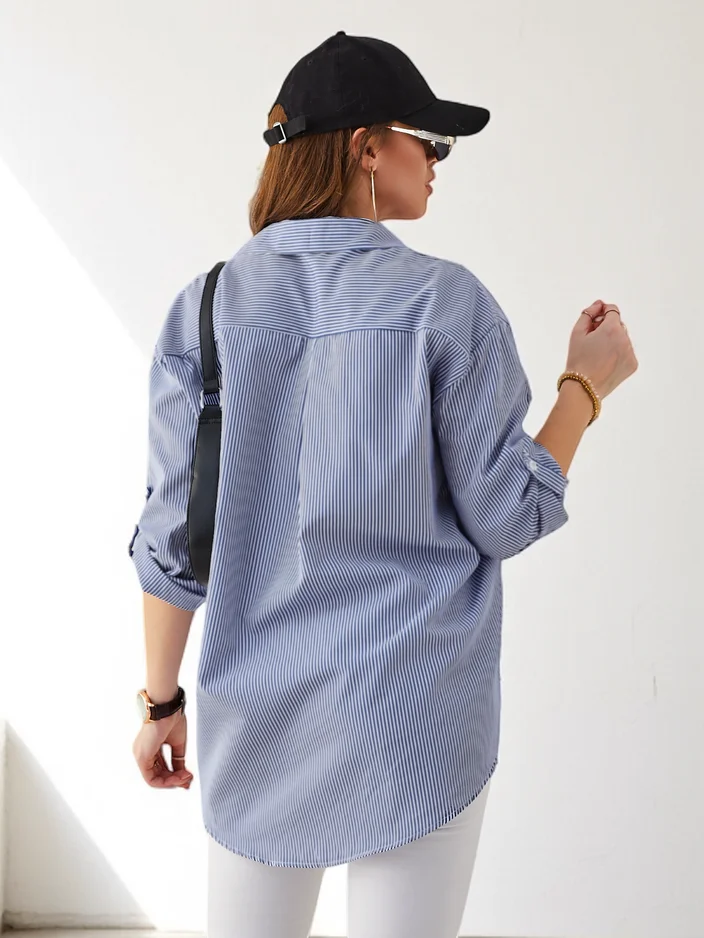 Royalfashion Жена риза с райета