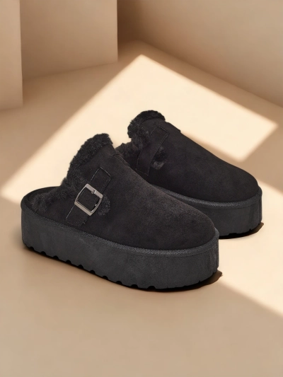 Royalfashion Къси глезенови ботуши без токчета за жени Поктес