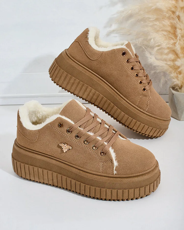 Royalfashion Затоплени дамски маратонки с кожа Noxu