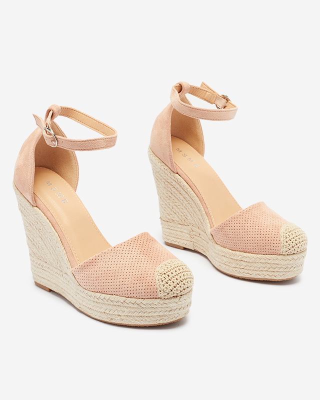 Royalfashion Розови дамски сандали на ток Meylasi