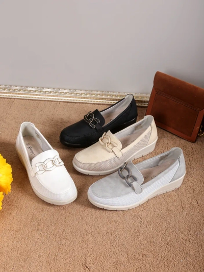 Royalfashion Жени мокацини на ниска платформа Hofride