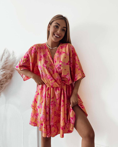 Royalfashion Дамска мини рокля с оригинален десен