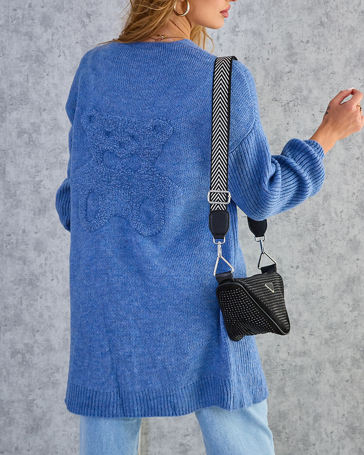 Royalfashion Дамски пуловер за спане в цвят фуксия