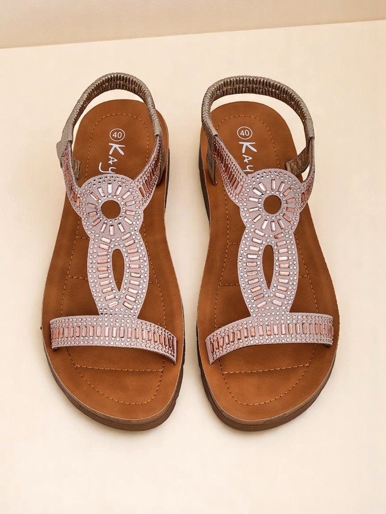 Royalfashion Дамски сандали с декоративни каишки Ava Shine