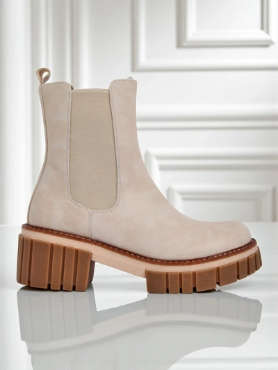 Боти до глезена на токче от еко набук Amber Walk