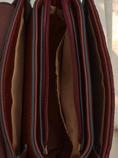 Дамска Чанта Luna Бордо Екологична Елегантна за Всеки Ден