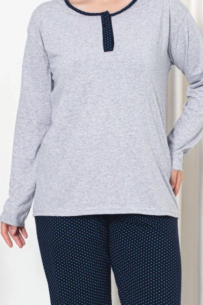 Дамски памучни пижами Royalfashion с големи размери