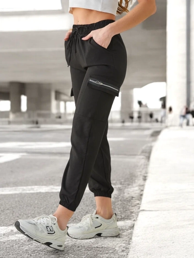 Панталони Elenna Спортни Дълги Черни с Джобове