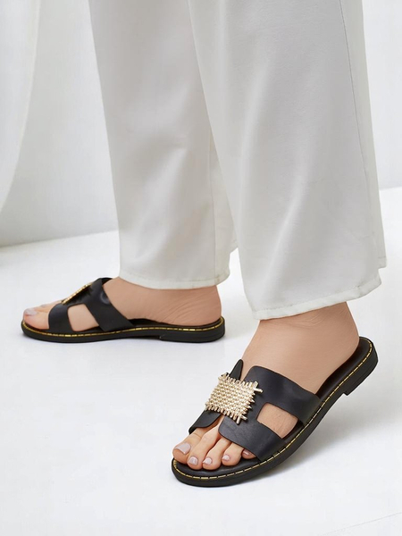 Royalfashion дамски декорирани чехли Crattes