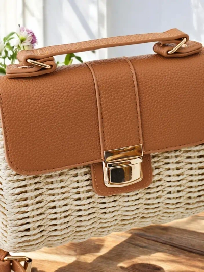 Royalfashion Малка плетена чанта тип куфар