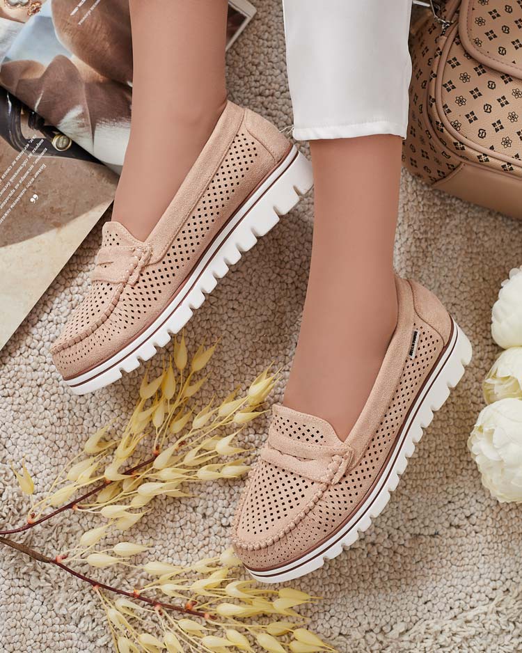 Royalfashion Ажурни дамски мокасини Leteller