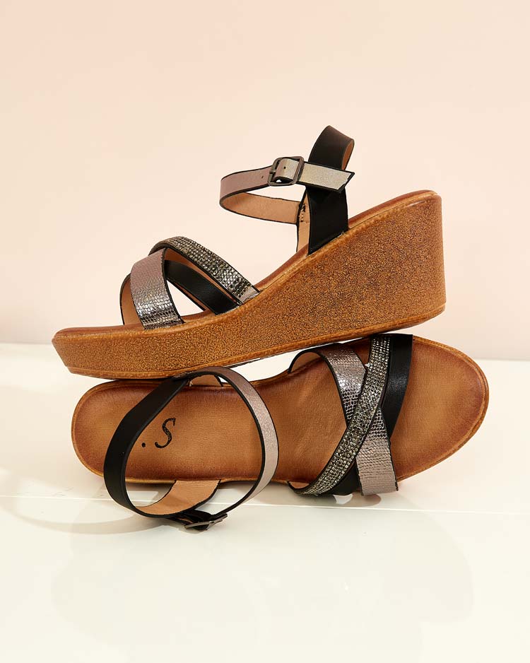 Royalfashion Дамски сандали с циркони Bozi