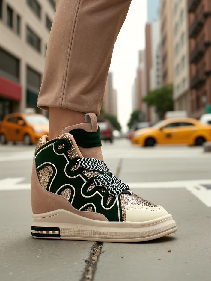 Royalfashion Високи женски спортни обувки с скрит ток Облаffi