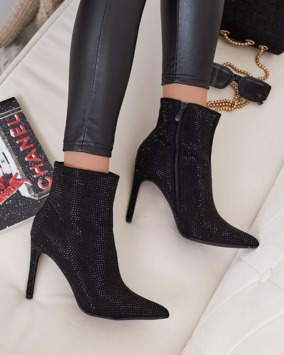 Royalfashion Дамски ботуши Lekirisa Zirconia Stiletto