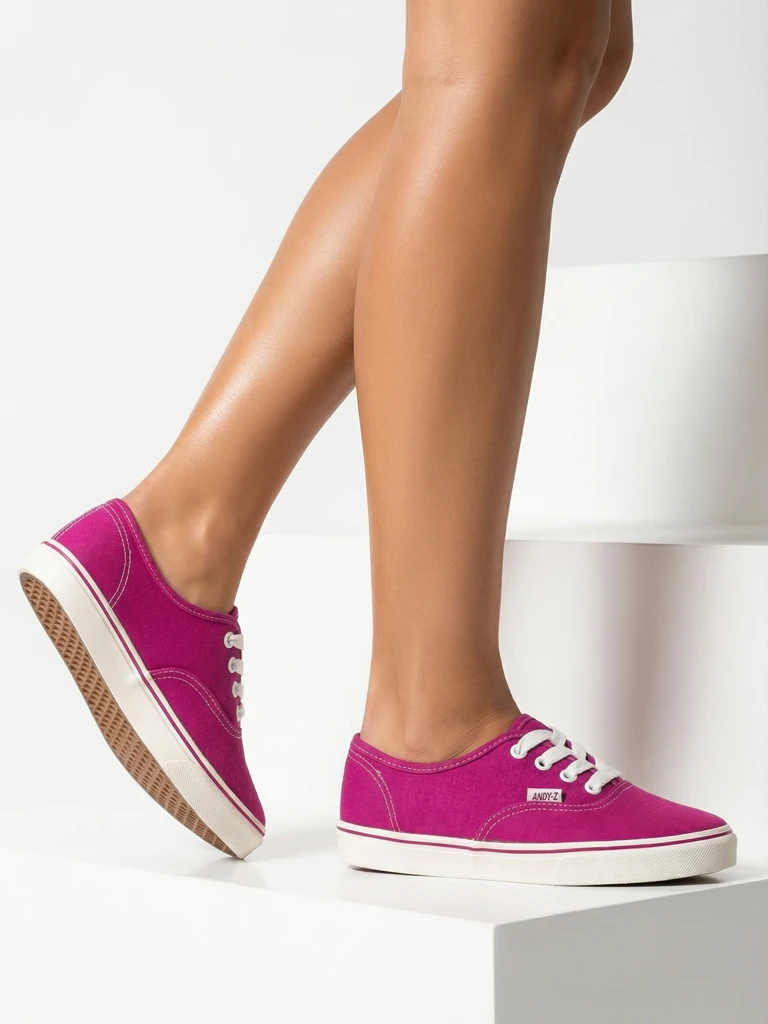 Дамски кецове Luna, фуксиеви, текстилни, удобни за лятото