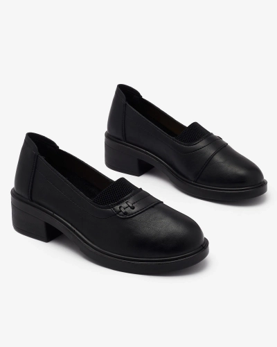 Черни дамски мокасини Nasannae - Обувки