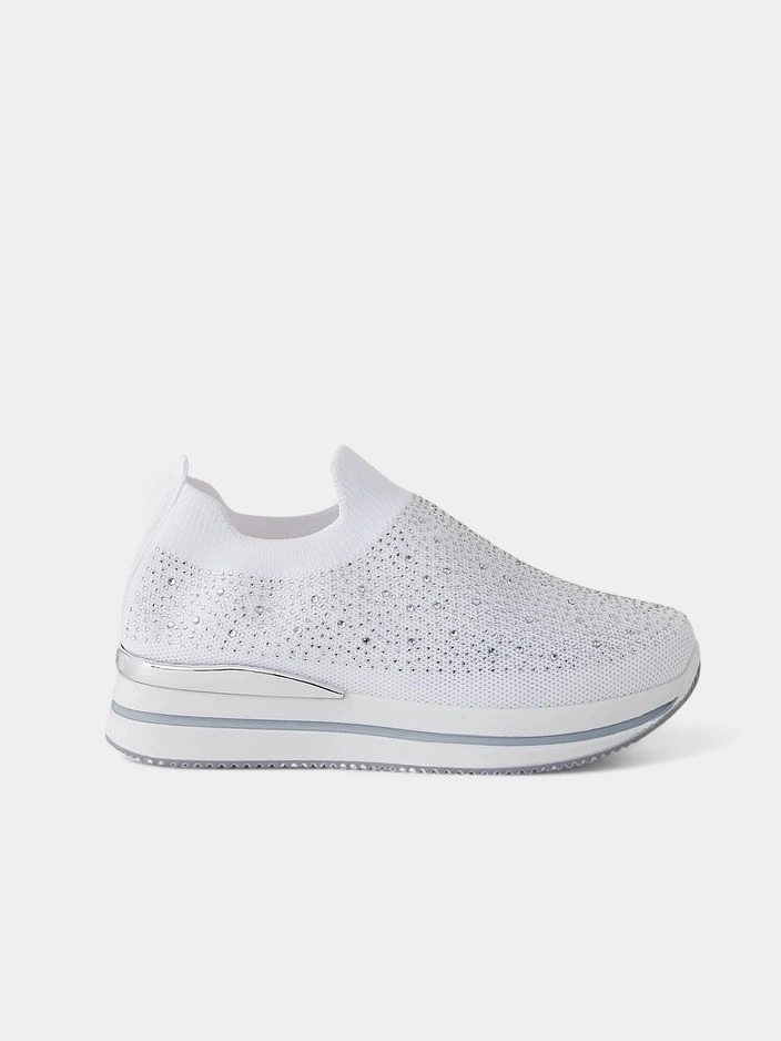 Обувки за спорт за жени Royalfashion с ластик и камъни. Adeq