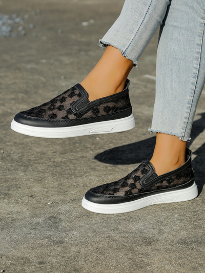 Royalfashion дамски мрежести лофери с цветя Emzos