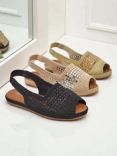 Дамски сандали, дамски еспадрили с камъчета Belle Sparkle