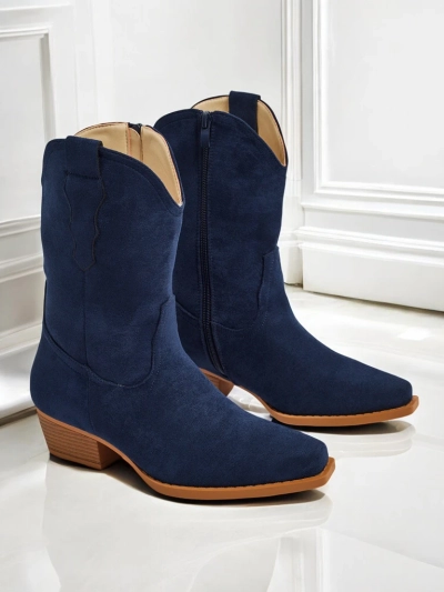 Дамски еко велурени каубойски ботуши SpireHush