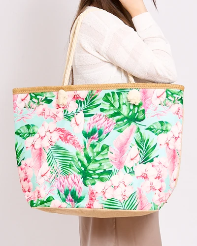 Royalfashion Голяма платнена чанта с принт