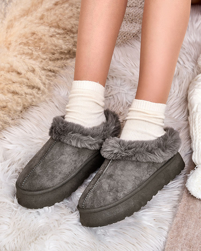 Royalfashion Дамски къси ботуши а'ла ботуши за сняг Kapfiee