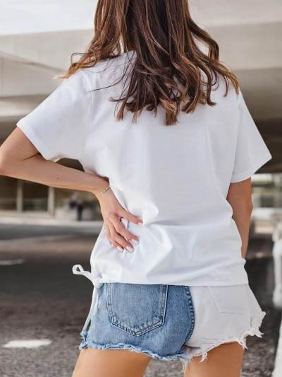 Жена блуза от памук Royalfashion с надпис