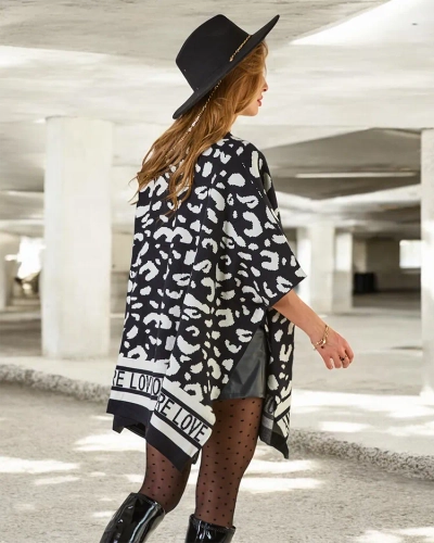 Royalfashion Дамско пончо с принт