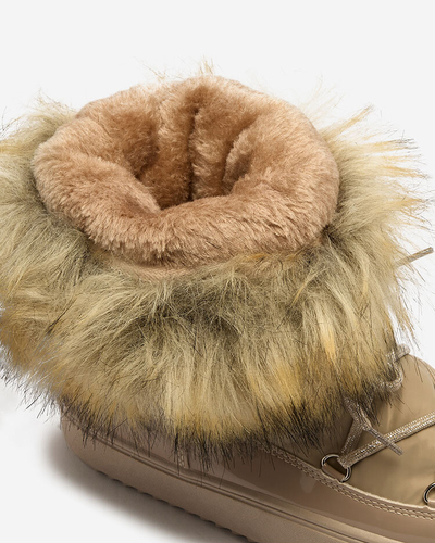 Royalfashion Светлокафяви ботуши a'la snow boots за жени Gomllo