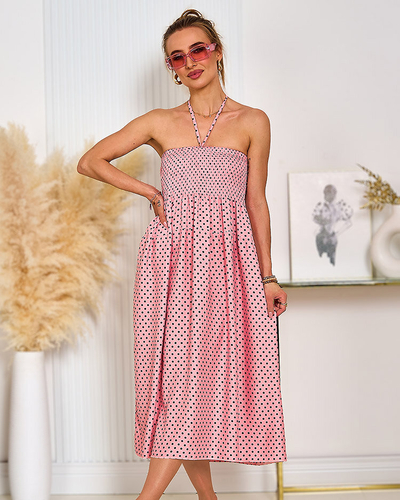 Royalfashion Дамска рокля на точки с дължина до коляното
