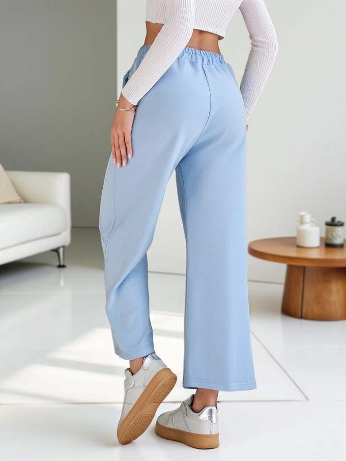 Royalfashion Жени Плетени Широки Спортни Панталони