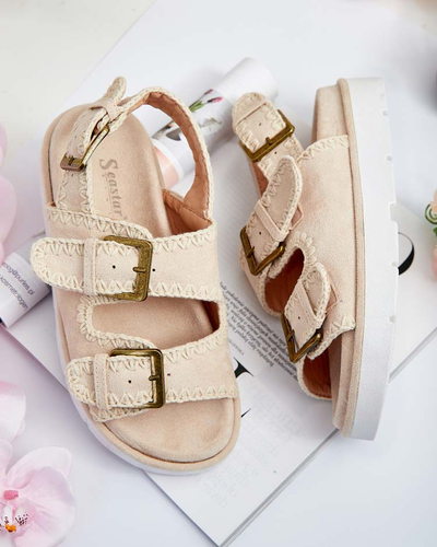 Royalfashion Дамски сандали Lunnay eko от велур