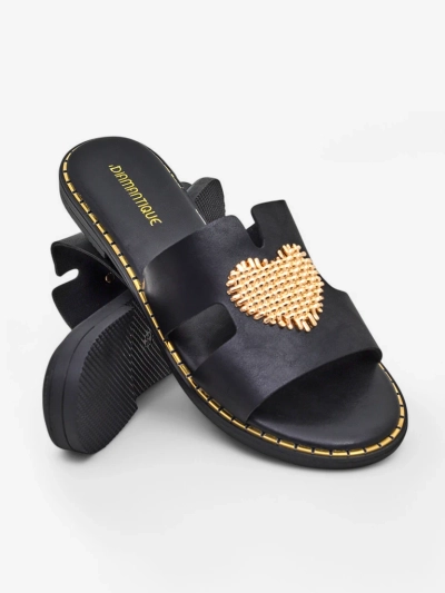 Royalfashion Жени чехли с форма на сърце Златно сърце