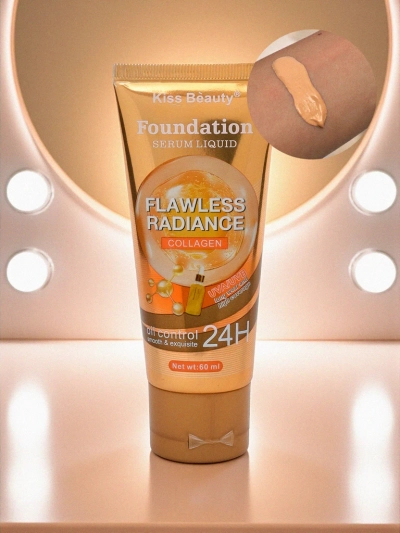 Kiss Beauty Фон дьо тен с колагенов серум - озаряващ 24H