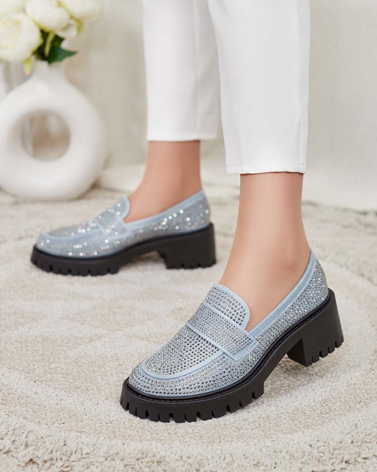 Royalfashion Дамски мокасини с циркони Epolls