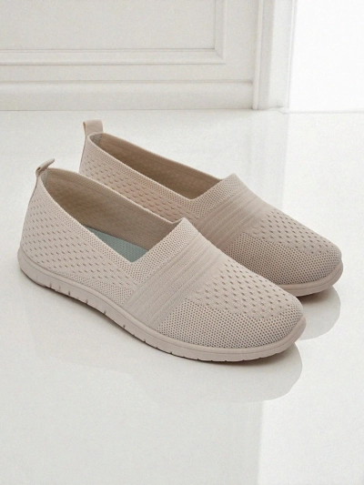Дамски мокасини Callista бежови от дишаща материя пролет лято