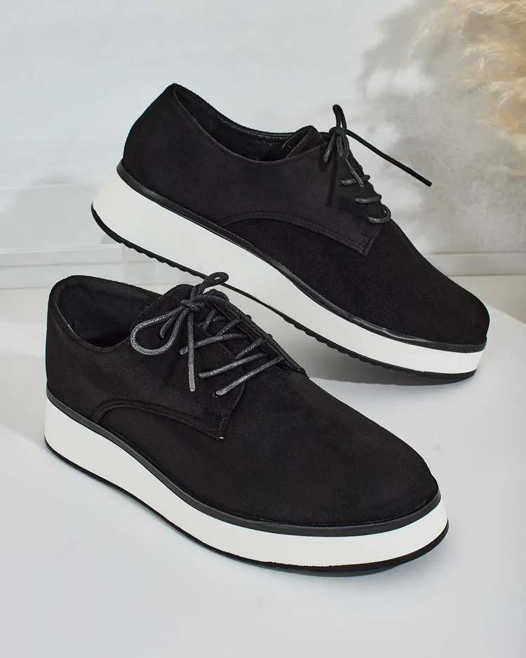 Royalfashion Дамски полуботи с връзки Gori