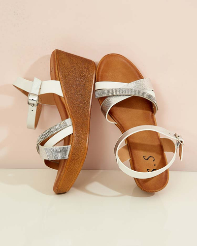 Royalfashion Дамски сандали с циркони Bozi