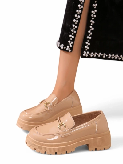 Royalfashion Женски мокасини от патентна кожа Berieta