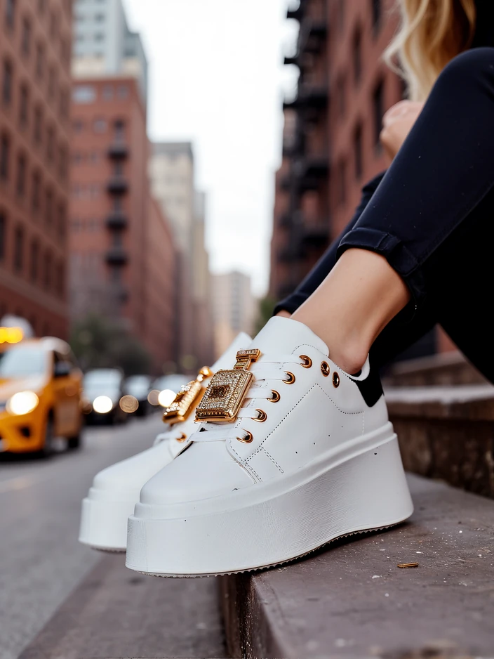 Royalfashion Дамски спортни маратонки на платформа Oviger