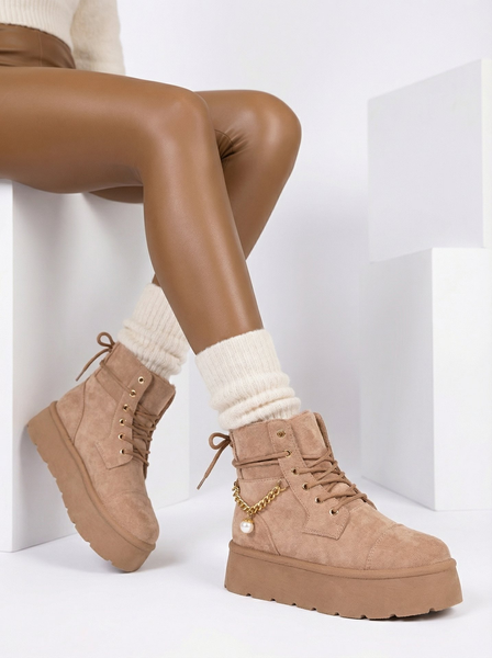 Royalfashion Дамски ботуши с връзки Woruces