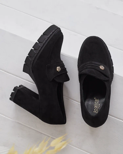 Елегантни черни обувки Anitka от екологична кожа