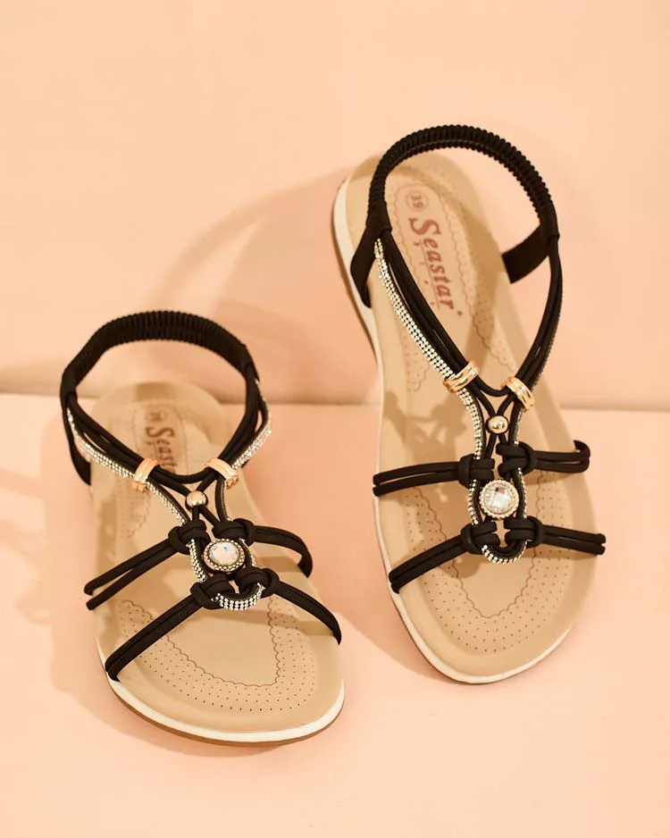 Royalfashion Дамски сандали с цирконий Solin