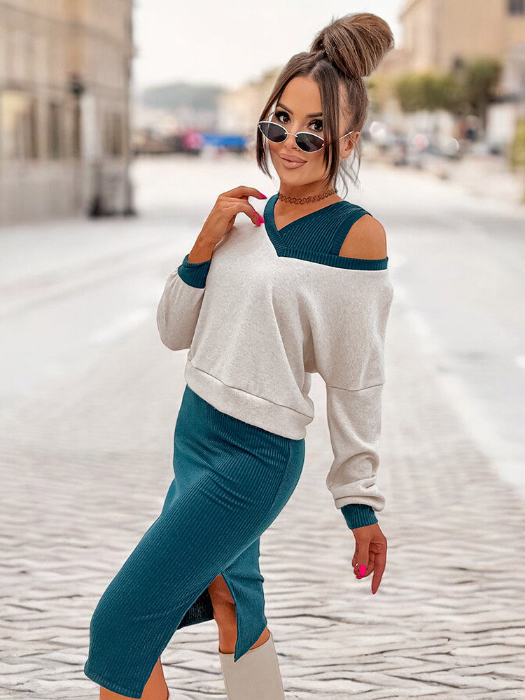 Royalfashion Тъмнозелен дамски ежедневен комплект