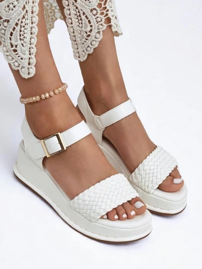 Royalfashion Дамски сандали на платформа с плитен каиш Fiolle