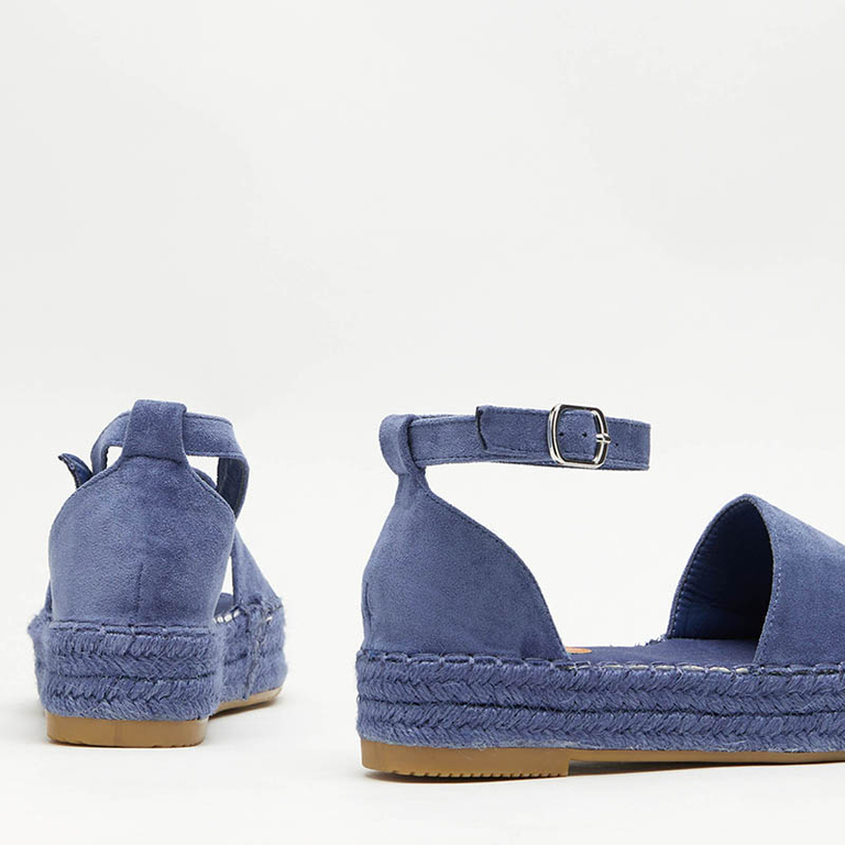 Niebieskie damskie sandały na platformie Sitra - Obuwie