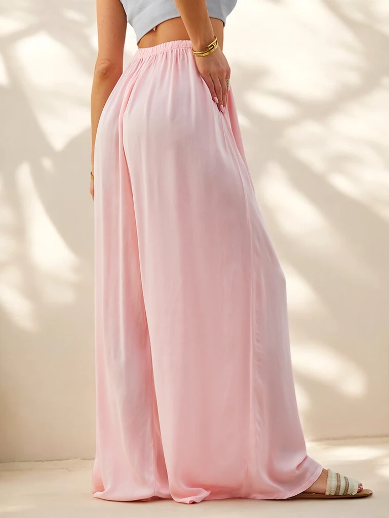 Royalfashion Дамски прави панталони от вискоза материал