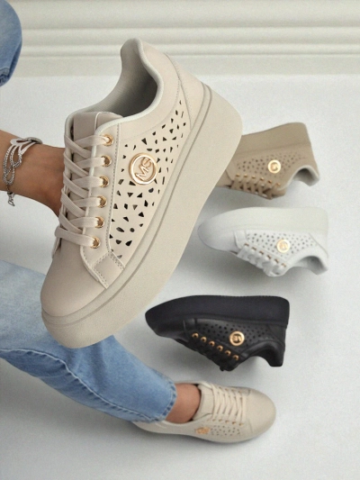Дамски сникърси Ecru на платформа Boreas Royalfashion екологична кожа