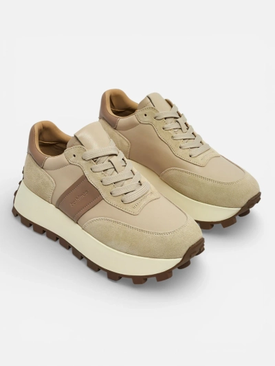 Спортни дамски маратонки от естествена кожа Naterre