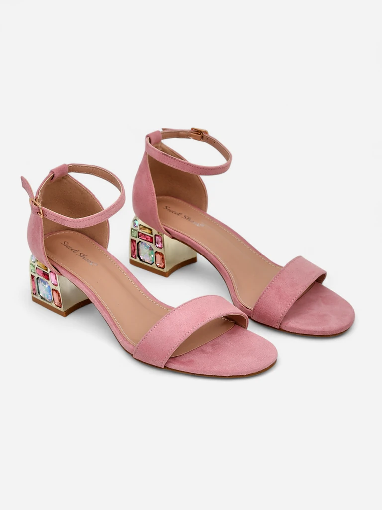 Royalfashion Жени сандали с декоративен ток Ballou